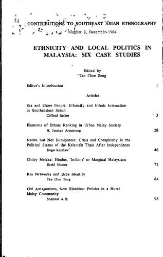 Ethnicity and local politics in Malaysia : six case studies