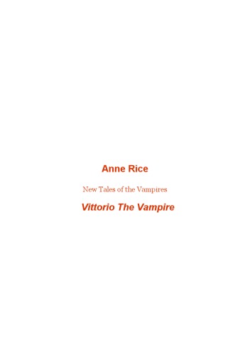 Vittorio The Vampire