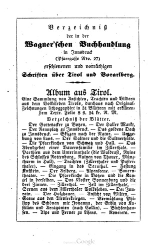 Handbuch für Reisende in Tirol
