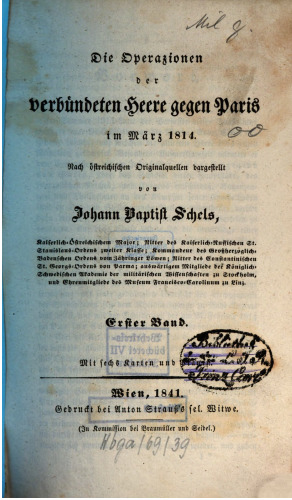 Die Operationen der verbündeten Heere gegen Paris im März 1814