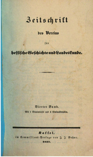 Zeitschrift des Vereins für Hessische Geschichte und Landeskunde