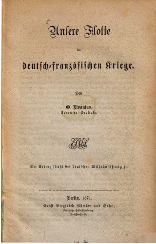 Unsere Flotte im Deutsch-Französischen Kriege
