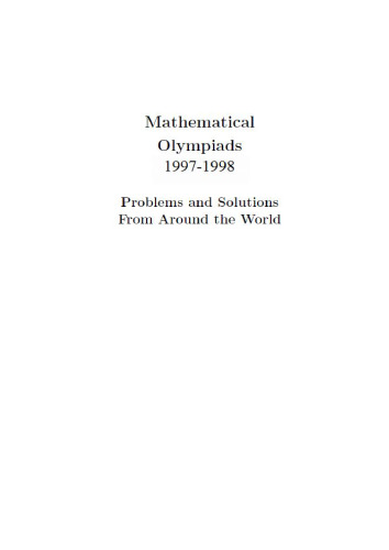 Math Olympiads: problems and solutions from around the world