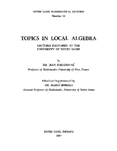 Topics in Local Algebra