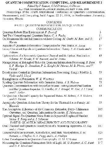 Quantum communication, computing, and measurement