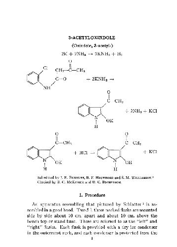 Organic Syntheses An annual publication of satisfactory methods