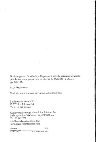 La sfida del populismo