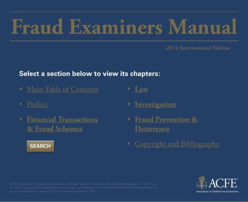Fraud Examiners Manual - International Edition 2014