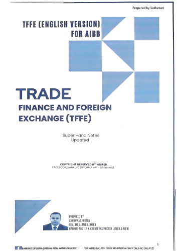 Trade Finance and Foreign Exchange (TFFE) Handnote for AIBB