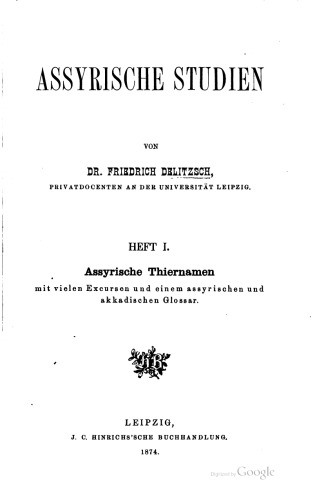 Assyrische Studien
