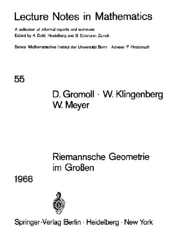 Riemannsche Geometrie im Grossen