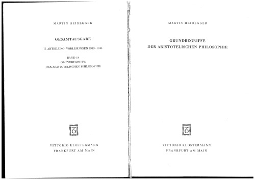 Grundbegriffe der aristotelischen Philosophie
