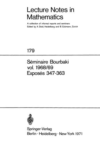 Seminaire Bourbaki: