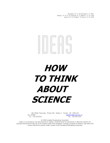How To Think About Science