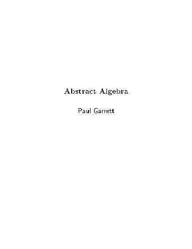 Abstract Algebra