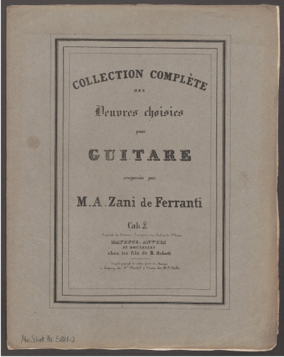 Ronde de Fées capriccetto composée pour Guiatrre seule op. 2