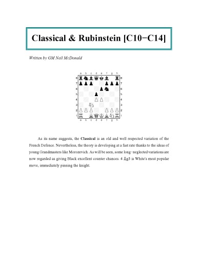 French Classical & Rubinstein C10-14