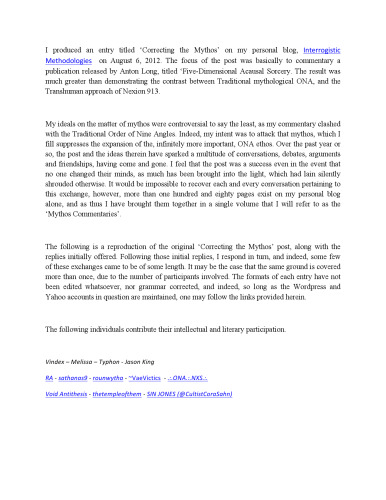 Correcting the Mythos