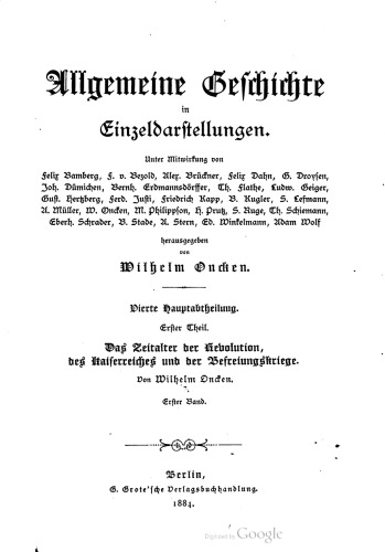 Das Zeitalter der Revolution, des Kaiserreiches und der Befreiungskrieges