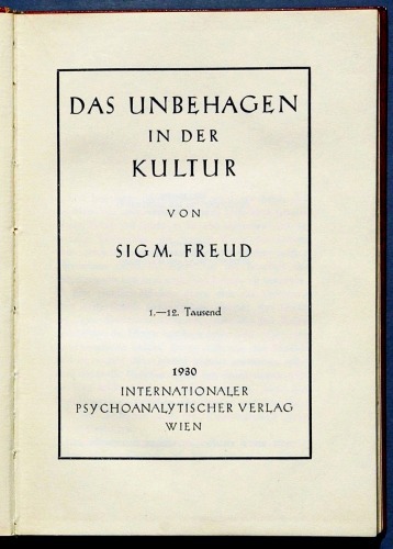 Das Unbehagen in der Kultur