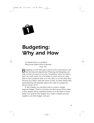 Budgeting for managers