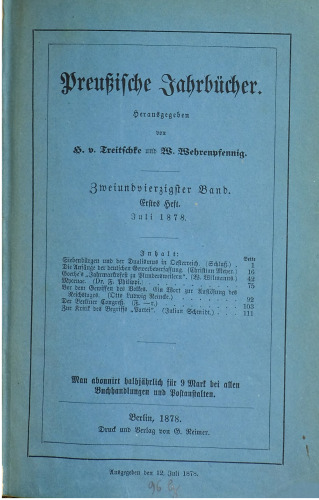 Preußische Jahrbücher