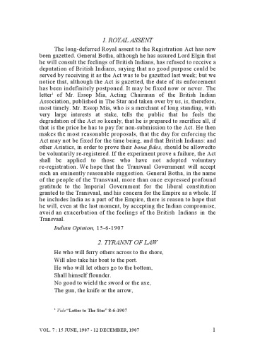 The Complete Works of Mahatma Gandhi Volume 7