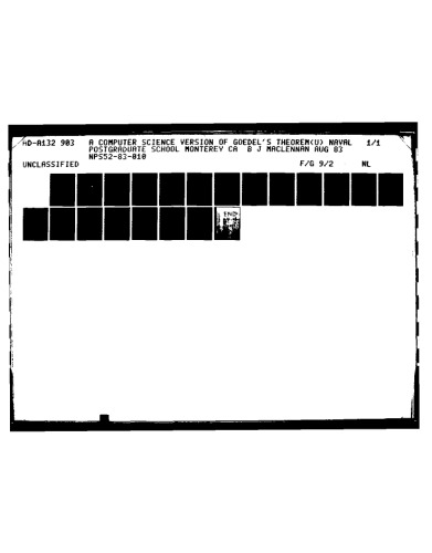 A Computer Science Version of Gödel's Theorem (Goedel's Theorem)