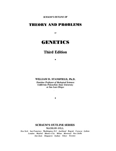 Genetics [Schaum's Outlines]