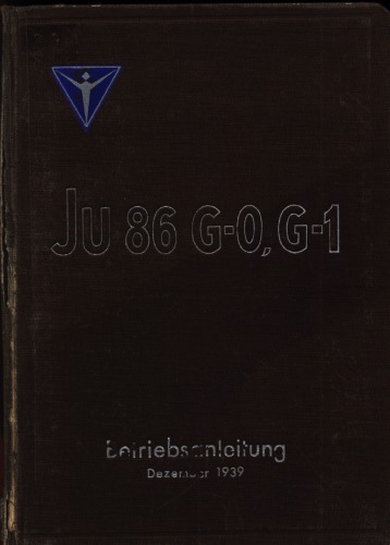 Ju 86 G-0, G-1 Betriebsanleitung