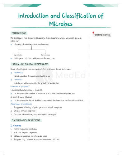 Physics Wallah MedEd Notes Microbiology