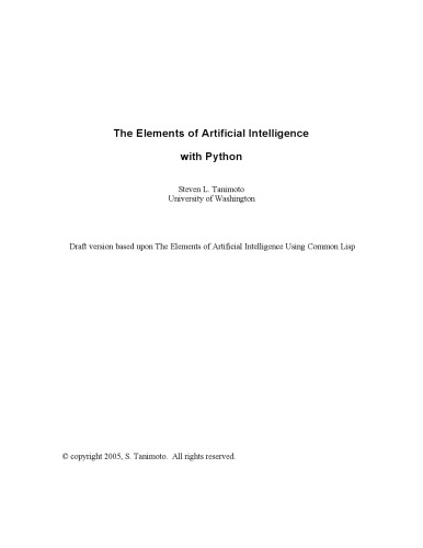 Elements of Artificial Intelligence with Python [chapters 4,5,6,8 only]