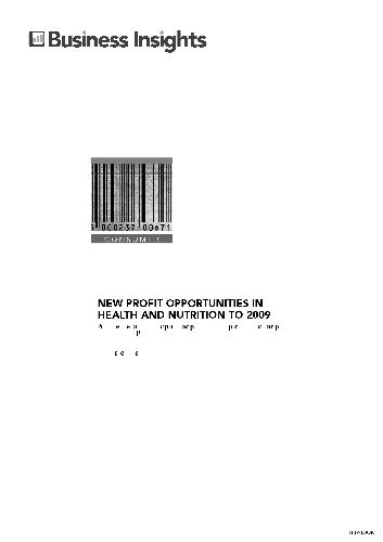 New Profit Opportunities In Health And Nutrition To