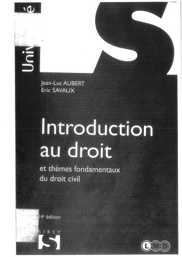 Introduction au Droit en themes fondamentaux du droit civil