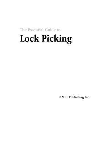 The Essential Guide to Lock Picking