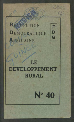 Le developpement rural