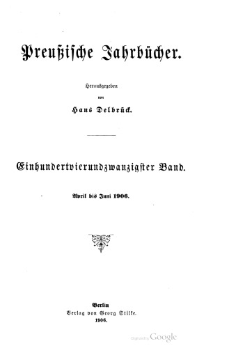 Preußische Jahrbücher