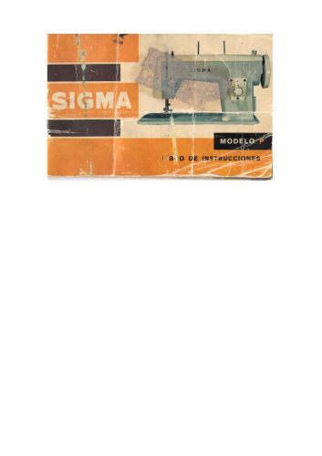 Libro de instrucciones de máquina de coser Sigma modelo P