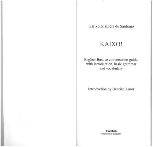 Kaixo! English Basque conversation guide