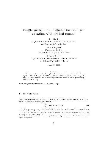 Single-peaks for a magnetic Schrödinger equation with critical growth