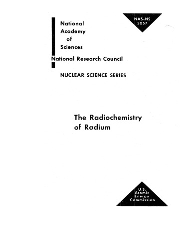 The radiochemistry of radium