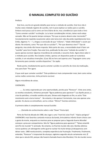 O Manual Completo do Suicídio