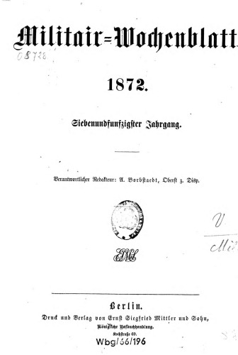Militär-Wochenblatt