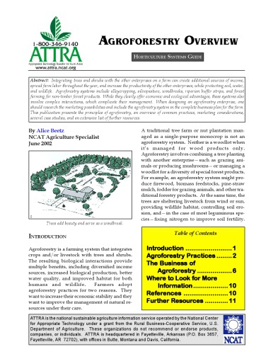 Agroforestry : overview