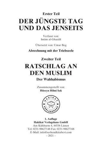 DER JÜNGSTE TAG UND DAS JENSEITS