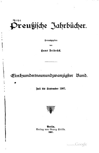 Preußische Jahrbücher