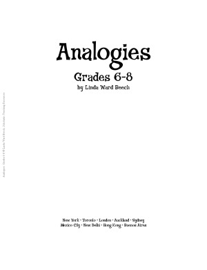 Analogies Grades 6-8 (Ready-To-Go Reproducibles)