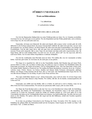 Fuehren und Folgen - Ein Katechismus fuer Hitlersoldaten