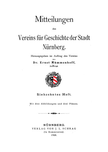 Mitteilungen des Vereins für Geschichte der Stadt Nürnberg