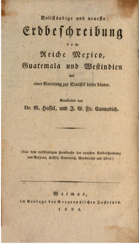 Vollständiges Handbuch der neuesten Erdbeschreibung